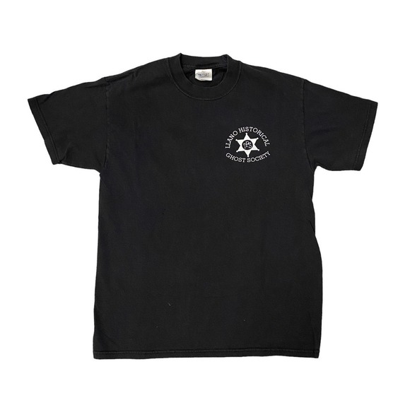 LLANNO Historical Ghost Society Mens Crew Neck Tee Short Sleeve Black SZ Medium - Picture 1 of 5